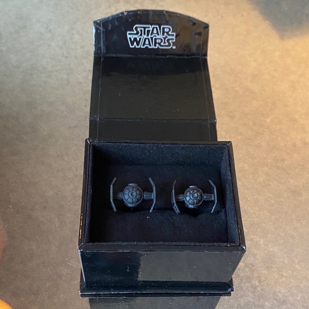 Star Wars Black Cufflinks Tie Fighter